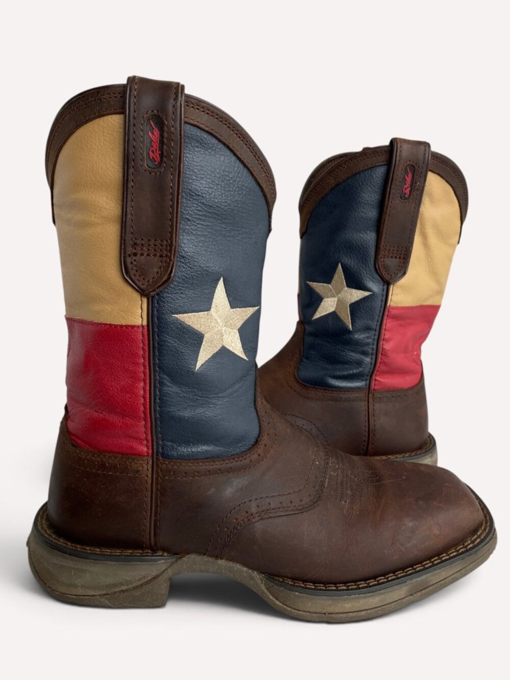 Durango Rebel Texas Flag Western  Cowboy Boots Square Toe Leather Men's 8 D
